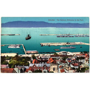 Gibraltar the Harbour Entrance to the Port Gibraltar Postcard